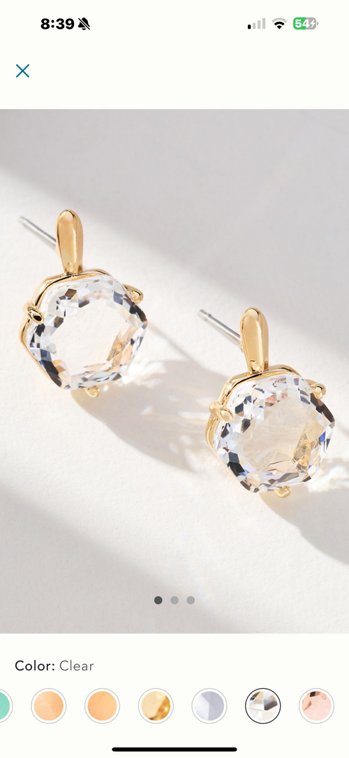 Gilded Prism Drop Earrings – Faceted Stones With A Sculpted Gold
